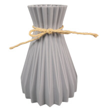 Vaso de cerâmica redondo de 17 cm para flores, para uso interno e externo.