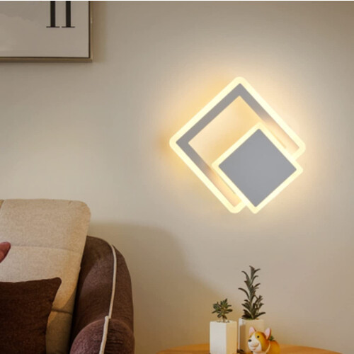 Moderne LED-Wandleuchte mit Acrylschirm, 11 W