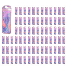 400Pc Resealable Holographic Pen Smell Proof Pouch Zipper Closure Beadable Packaging Bags for Pen Sealable Storage Bag