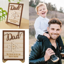 Panneau puzzle en bois pour la fête des pères – Style rustique personnalisé