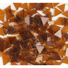 Mosaico de vidro triangular 0,6x0,6 polegadas marrom transparente