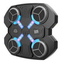 Music Boxing Machine with , LED Lights, Adjustable Height, Wall Mounted for Home Gym