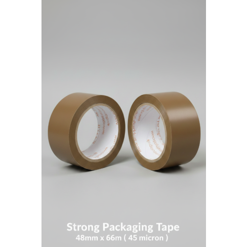 KAD Brown Strong Packing Tape 48mm x 66m Roll X 2