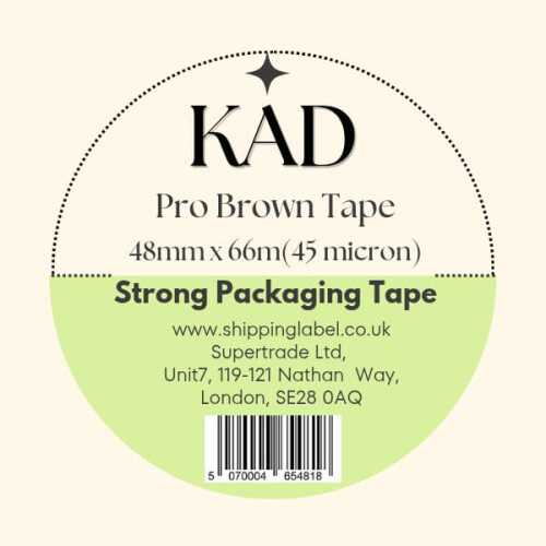 KAD Brown Strong Packing Tape 48mm x 66m Roll X 2 2