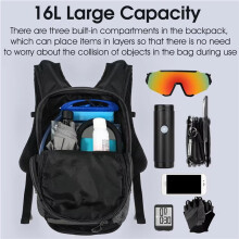 WEST BIKING 16L Cycling Hydration Backpack Large Capacity Hiking Climbing Bicycle Water Bag MTB Road Bike Ultralight Backpack B