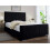 Aurora Plush Velvet Divan Bed Black 4FT6 1