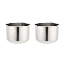 2X 6L Pressure Cooker Inner Pot Rice Pressure Cooker Liner Stainless Steel Inner Pot Minute Pressure Cooker Liner