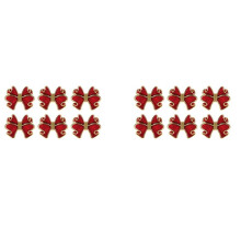 12 Stück Rote Schleifen Servietten Ringe, Schmetterling Knoten Servietten Ring Halter, Handgefertigte Metall Servietten Schnallen, Elegante Tisch