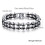Armbånd - Rustfrit stål - Titanium - 13 mm bredde - 21 cm længde - Sort sølv 2