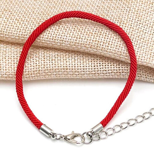 Pulsera de cordón ajustable roja para hombre ZB0367 1