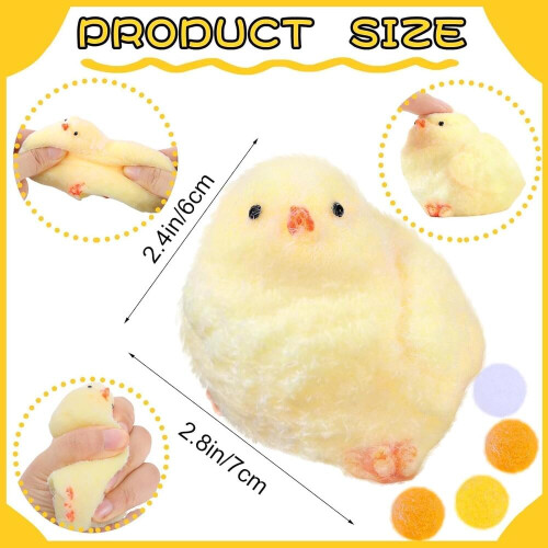 Πακέτο 4 παιχνιδιών Chick Taba Squishy με μαλακά παιχνίδια Kawaii με κοτόπουλο, ανακ 2