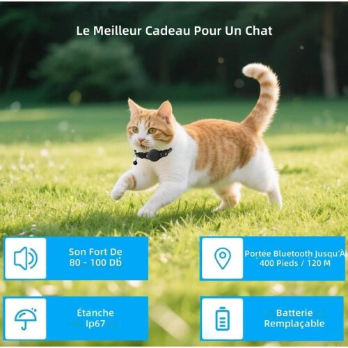 Αδιάβροχο κολάρο γάτας με GPS, συμβατό με το Find My, χωρίς μηνιαίες χρεώσεις, An 1