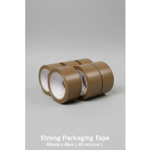 KAD Brown Strong Packing Tape 48mm x 66m Roll X 6