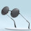 Men's retro round frame polarized metal sunglasses 3