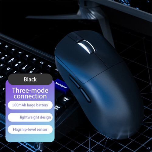 Rechargeable Wireless  Mouse Portable 2.4G Wireless Mouse Quiet Click USB Mice for Laptop Computer Black 2