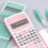 Calculadora científica - Antibacteriana - Rosa pastel - A bateria 5