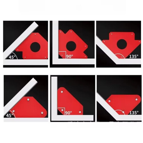 6PCS Welding Locator Set Magnetic Welding Auxiliary Tool Accessories Right Angle Bevel Multi-Angle Magnet Holder 1