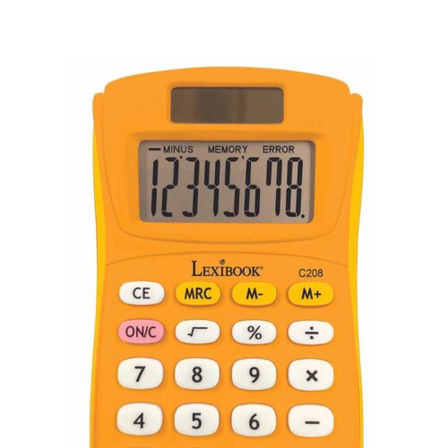 Gul 8-sifret lommekalkulator 1