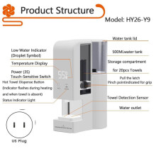 Towel Heater Machine Hot Towel Warmer Dispenser Hot Towel Machine Hot Towel Dispenser with 100PCS Towels US