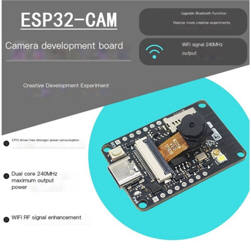 ESP32-CAM Development Board Wifi  Module with OV3660 Camera 3MP Type-C Optical Sensors 1