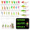 Kit com 28 Cabeças de Jig Luminosas para Pesca no Gelo, Ideais para Peixes Como Perca-, Peixe-Lua, Walleye e Outros. 4
