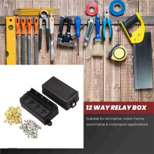 1 Set 32V 12 Way Fuse Relay Box, 40 Terminals and 48 Fuse Terminals, Fuse Relay Box, for Car, Truck, Trailer, Ship