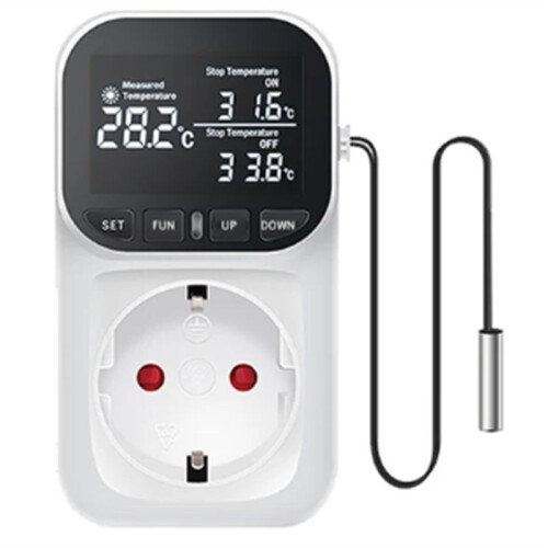 High-Precision Digital Display  Thermostat Fish Tank Touch Screen Home Thermostat Socket EU Plug
