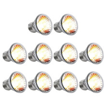 10 Pièces Ampoule de Lampe pour Reptiles Tortue Se Prélasser Ampoules UV Lumière Chauffante Lampe Solaire à Complet pour Amphibiens, 25 W