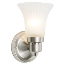 Traditional 1-Light Indoor Dimmable Wall Sconce with Frosted Glass for Bathroom Bedroom Hallway