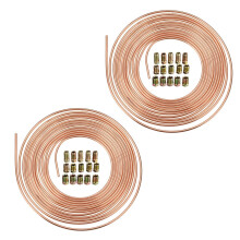 Paquet de 2 Jeus de Tuyauterie de Conduite de Frein en Cuivre-Nickel de 25 Pieds, 3/16 Pouce de DiamèTre ExtéRieur + 30 PièCes