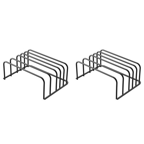 2pcs Heavy-Duty 5-Slot Cutting Board Organizer Rack, Space Saving Kitchen Storage for Cutting Boards Bakeware