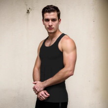 (white, XXXL) Men's Shapewear Vest Body Shaper Tummy Control Slimming Tank Top Heavy Duty Compression Fitness Undershirt