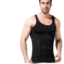 (white, XXL) Men's Shapewear Vest Body Shaper Tummy Control Slimming Tank Top Heavy Duty Compression Fitness Undershirt
