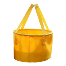Seau Pliable Portable D'Extérieur pour la Pêche, Conteneur de Stockage D'Eau Portable pour le Camping, les Voyages, le Pique-Nique, Jaune B