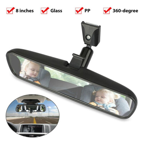 2X 360 Graus Ajustável Auto Universal Interior Espelho Retrovisor Vidro de Substituição 8 Polegadas Dia/Noite
