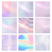 27 Vellen Holografisch Karton, 8 X 12 Inch Metallic Glitter Glanzend Spiegelpapier 250 G/M²/92 Lb voor Kunst en Handwerk