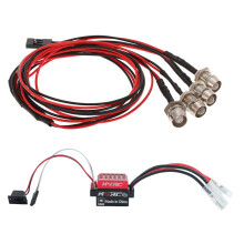 4 LED Lights Kit with 1060 60A Brushed ESC Speed Controller forward Brake and Reverse Brake,for 1/10 1/8 RC Car