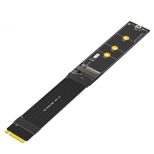 Upgrade Version 180 Degree NGFF M.2 M-Key NVME SSD Extension Cable(Length:20cm)