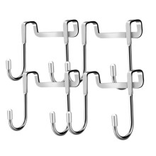 4PCS Double Hook Door Hook Bathroom Hanger over the Shower Towel Hat Organizer Rack Hat Hooks Hat Hanger Coat Hangers