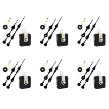 6Set 16mm Quarzo DIY Orologio da Parete Kit Motore Meccanismo di Movimento Grandi Lancette Un Forcella Parti 'Orologio Riparazione Movimento di