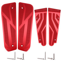 Moto Modificato Parte Tappetini Poggiapiedi Pedana Pedale Compatibile per KYMCO Racing X 150 RKS150 Rosso
