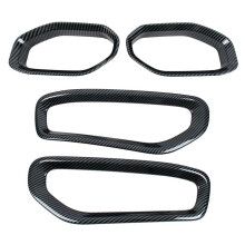 For Ram 1500 2021-2023 Car Front Fog Lamp Light Cover Trim Accessories ABS Carbon Fiber 4PCS