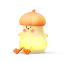 Kawaii'S Little Vegetable Chicken Little Night Light Sovrum Söt Atmosfär Ljus Orange