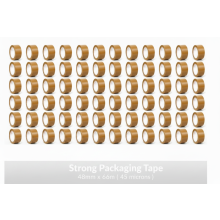KAD Brown Strong Packing Tape 48mm x 66m Roll X 72
