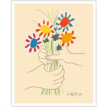 Picassos Blumenstrauß, ca. 1958 – Kunstdruck, matt, 16 x 20 Zoll