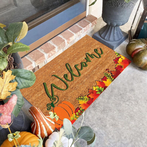 Pumpkin Design Area Rug Green 50x80cm