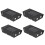 Lot de 4 appliques solaires carrées noires étanches IP65 1