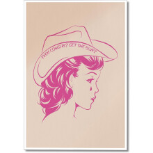 Vintage Cowgirl Leinwandbild 16x24 Zoll