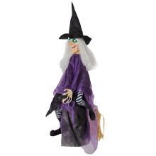 Dekoracja wisząca w kształcie ducha na Halloween z diodami LED i