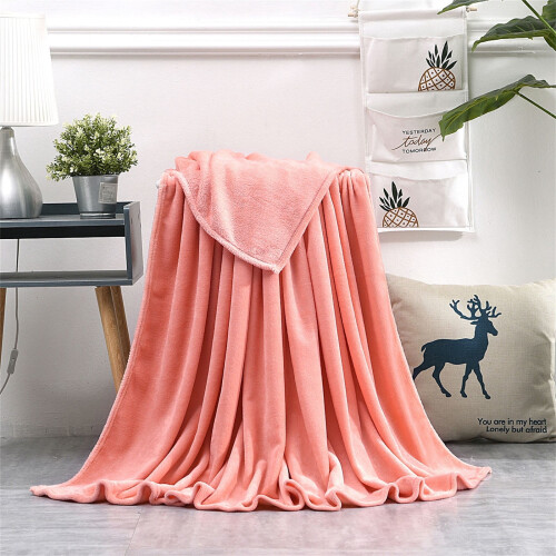 Coperta in microfibra rosa 180x200 cm
